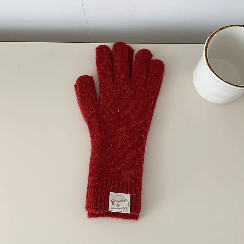 Women's Sweet Classic Style Solid Color Gloves