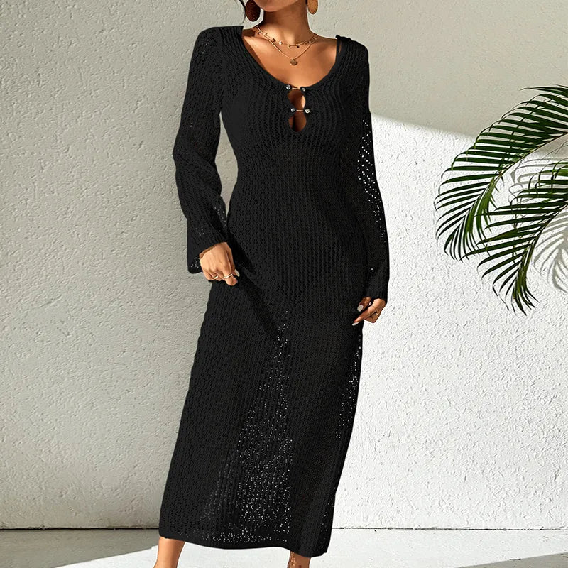 Women's Solid Color Sexy Cover Ups