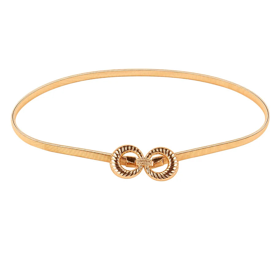 fashion geometric heart shape metal women's chain belts