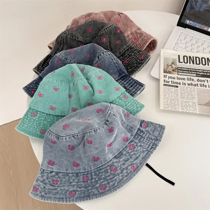 Women's Basic Butterfly Ear Warap Bucket Hat