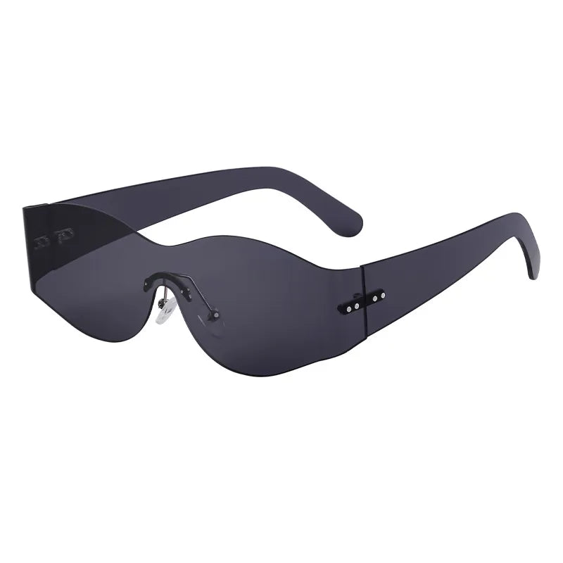 Vacation Solid Color Tinted Lenses Square Frameless Men's Sunglasses