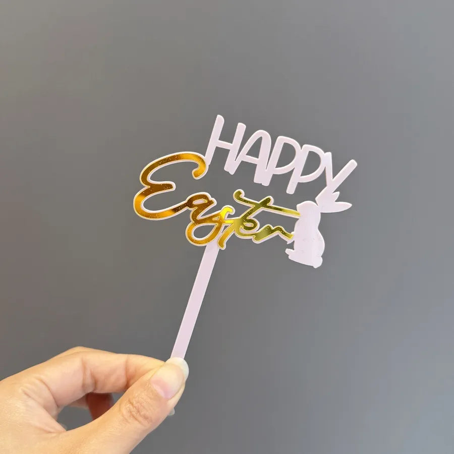 Easter Birthday Cute Rabbit Letter Acrylic Party Birthday Cake Decorating Supplies Party Supplies Cake Decorating Supplies 1 Piece