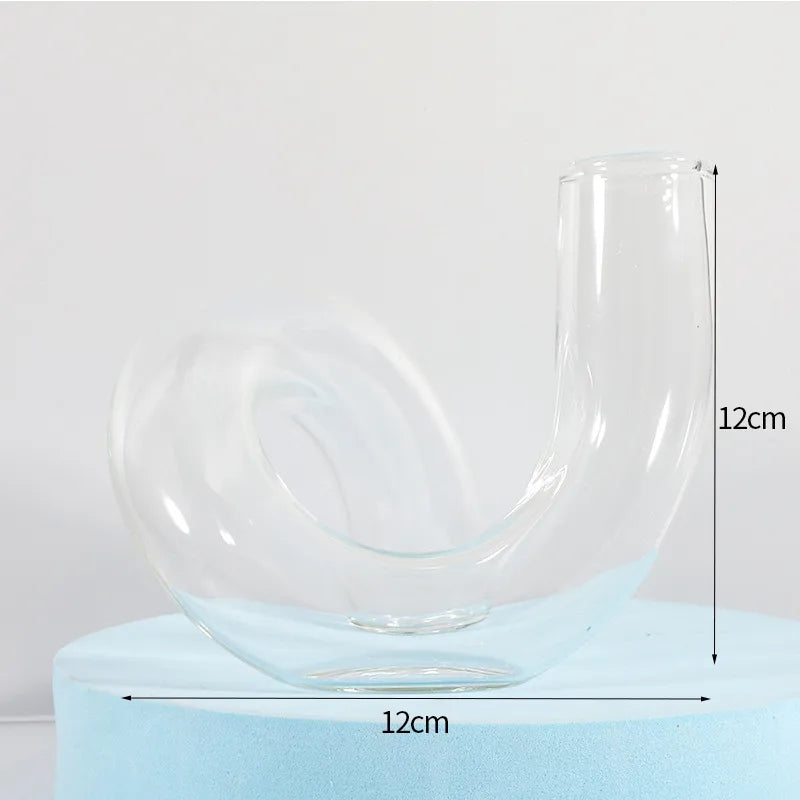 Simple Style Solid Color Glass Vase Artificial Decorations