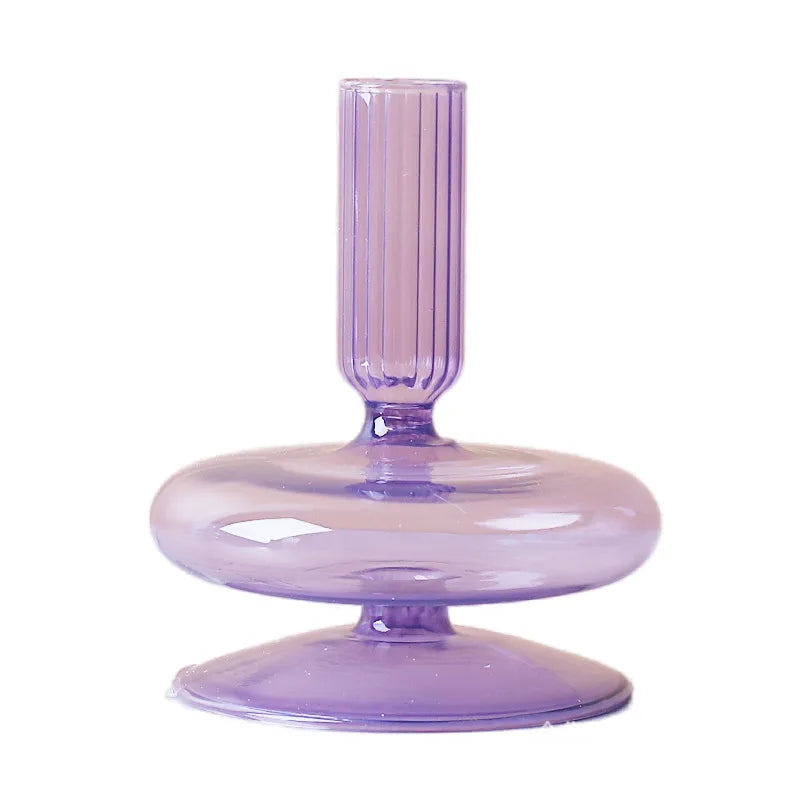Artistic Geometric Glass candlestick Artificial Decorations