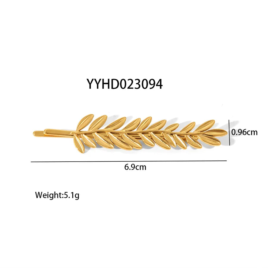 Pastoral Simple Style Women's Flower Shell 304 Stainless Steel Zircon Hair Clip