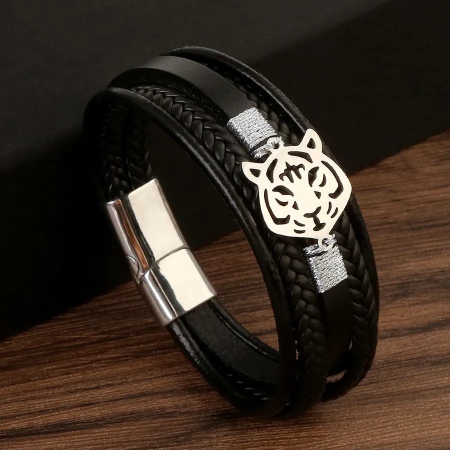 Vintage Style Tiger 304 Stainless Steel Bangle In Bulk