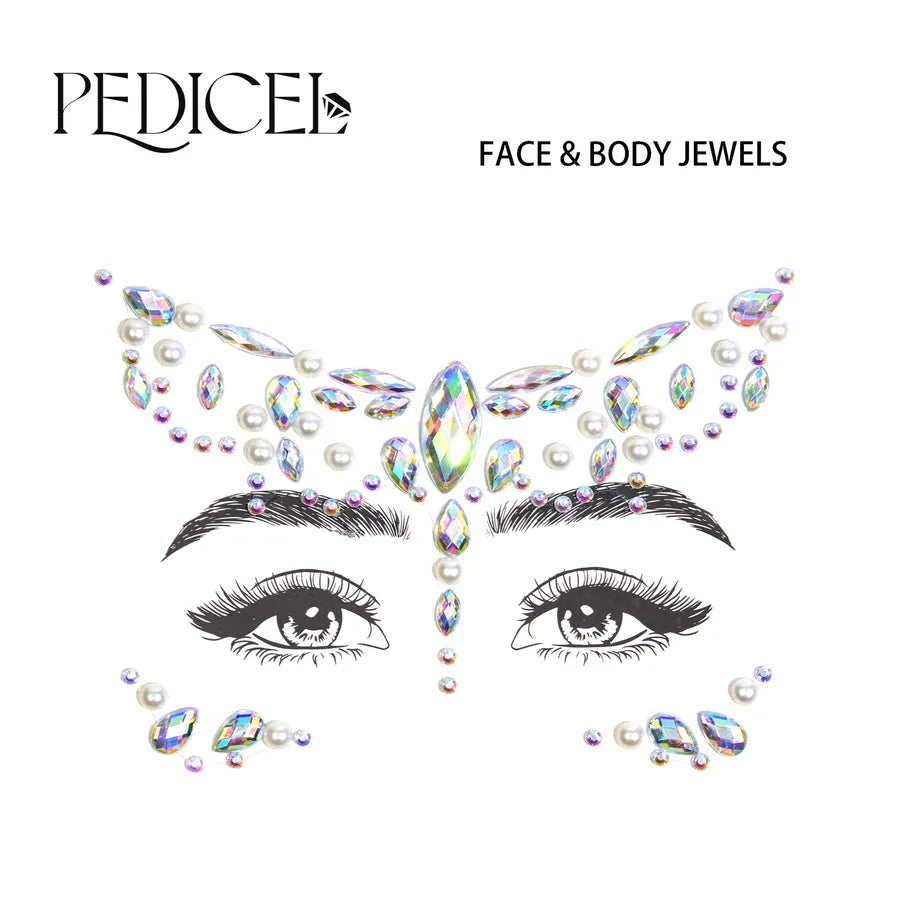 Multicolor Rhinestone Tattoos & Body Art 1 Piece