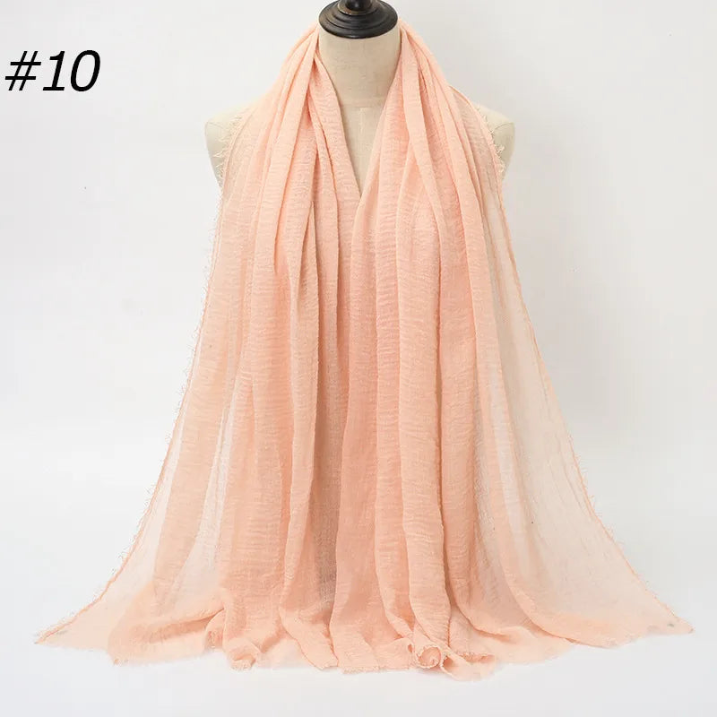 fashion solid color cotton pashmina scarves