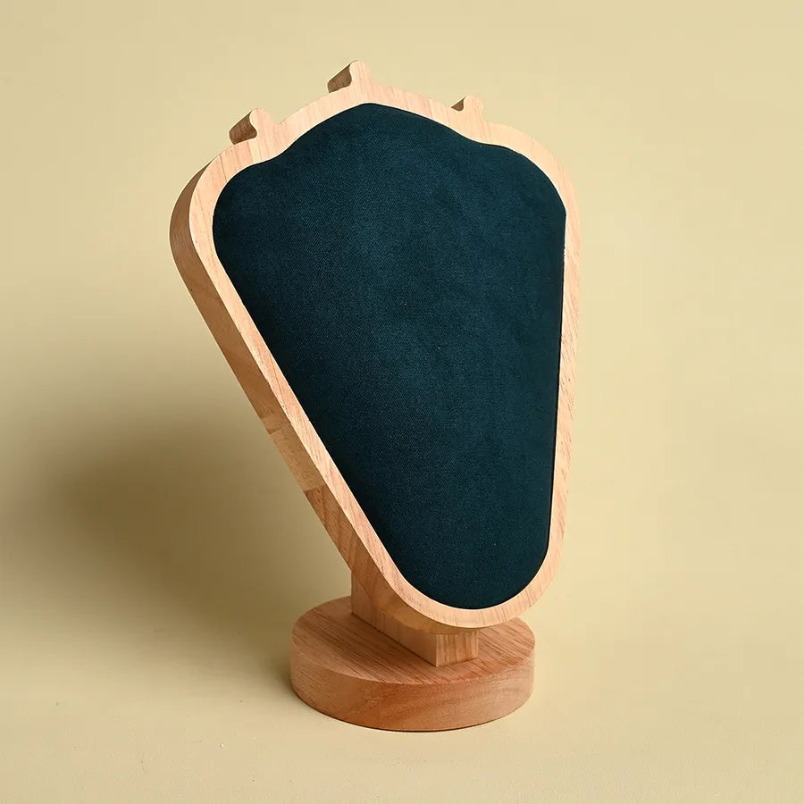 Necklace Jewelry Model Neck Faux Velvet Wood Display Stand Pure Color Handmade Simple Style All Season Versatile Accessory Holder