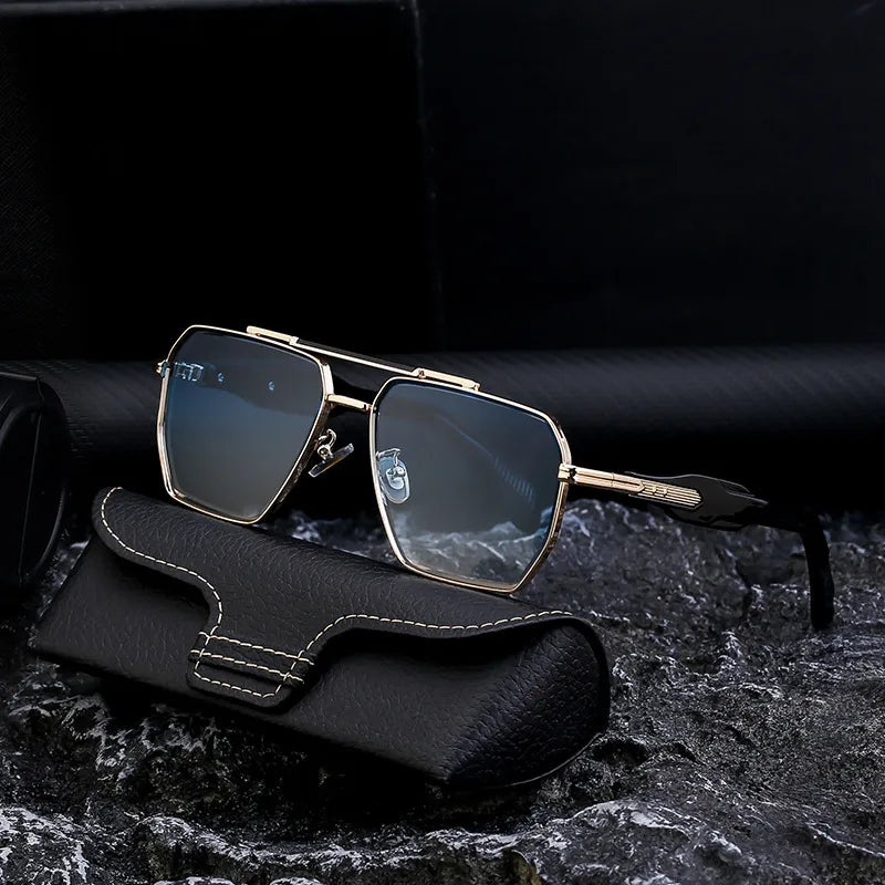Vintage Style Classic Style Geometric Pc Square Full Frame Men's Sunglasses