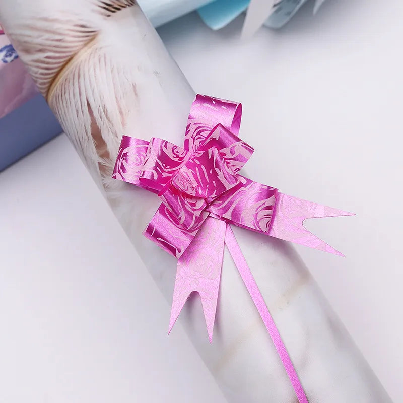 Free Shipping 15# Trumpeter Flower Christmas Holiday Decoration Gift Packaging PP Plastic Flower Bow Ribbon
