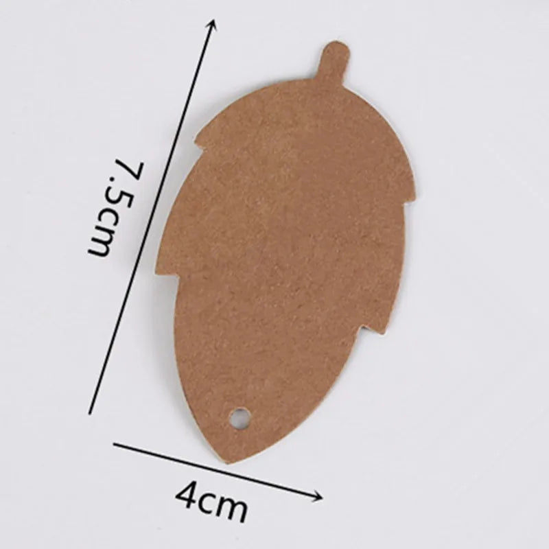 Fixed wholesale retro shaped cowhide Cardboard DIY graffiti bookmark label gift packaging bag tag message card