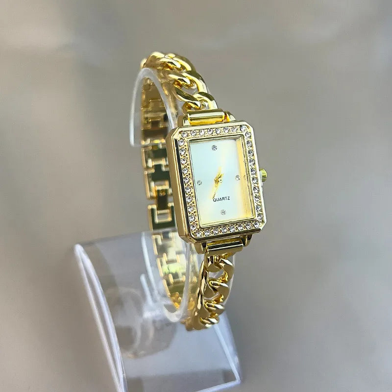Simple Style Geometric Single Folding Buckle Quartz Women's Watches