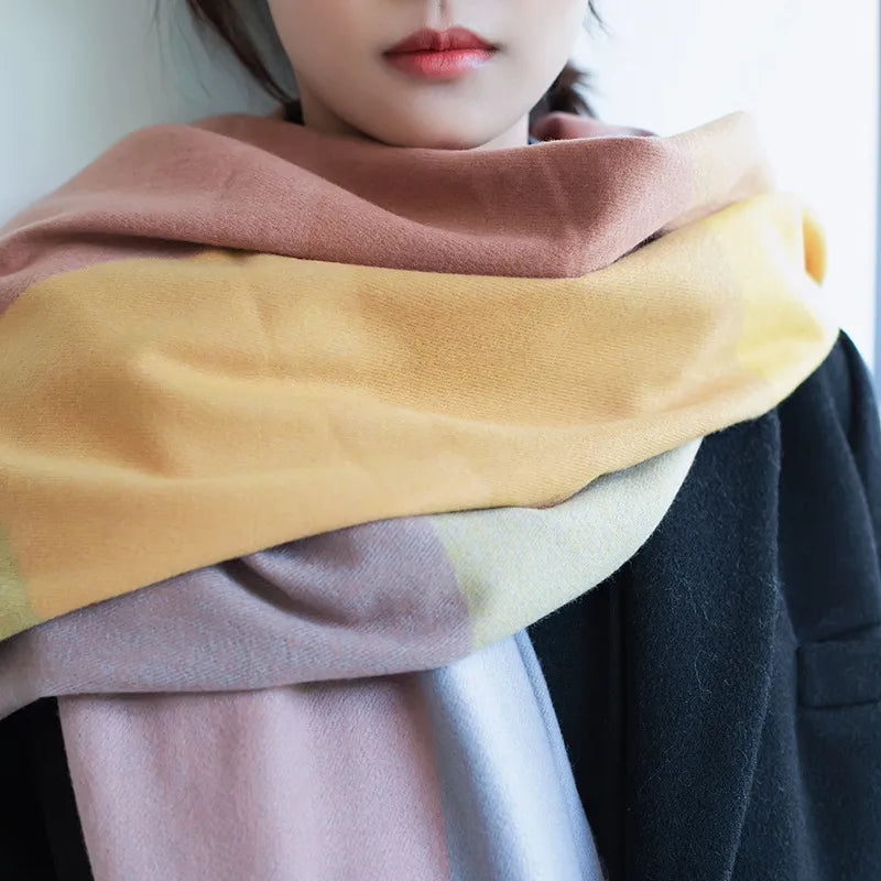 Women's Simple Style Commute Plaid Polyester Scarf