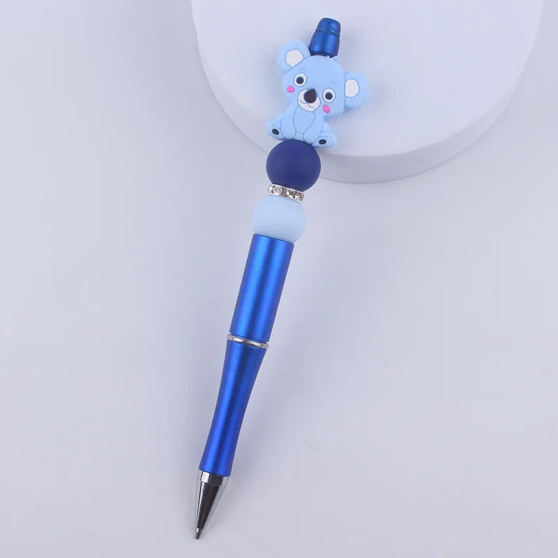 creative cartoon animal silicone bead color ballpoint pen