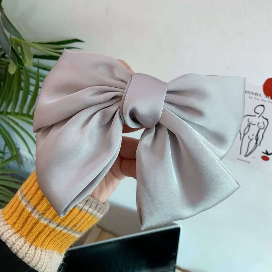 princess bow knot satin hair clip