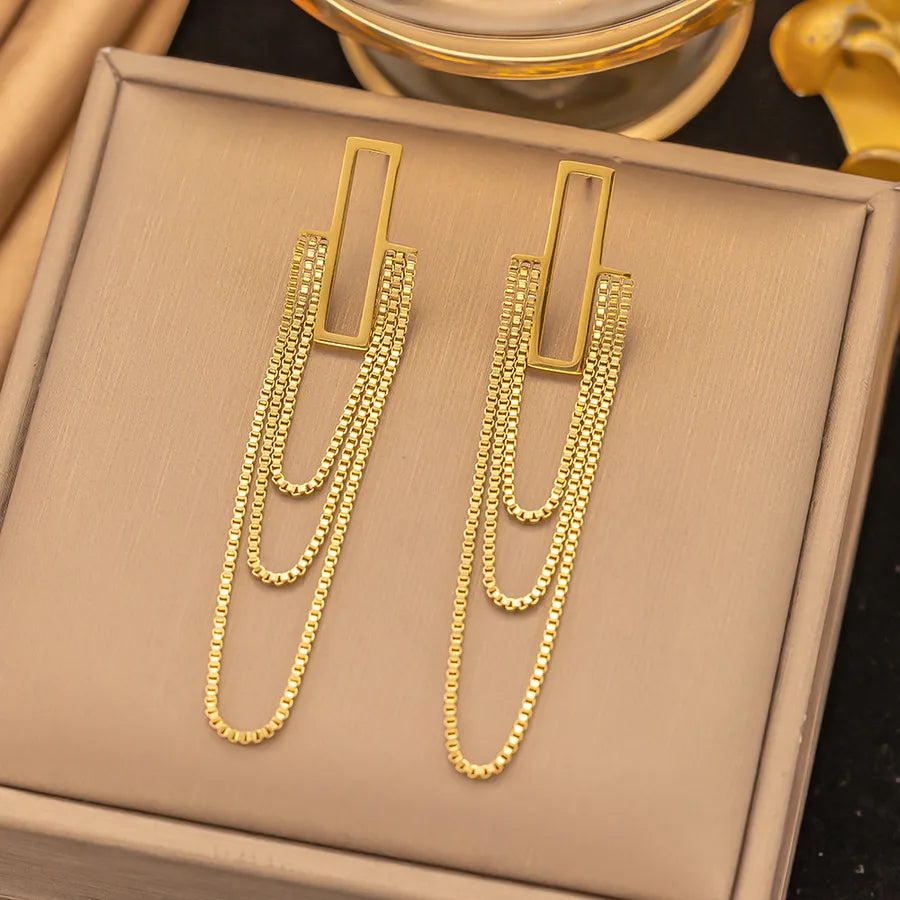 1 Pair IG Style Elegant Vintage Style Heart Shape Flower Butterfly 304 Stainless Steel Drop Earrings Ear Studs