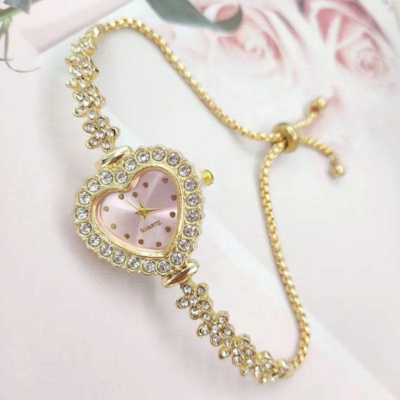 Elegant Lady Heart Shape Buckle Quartz Watch Women's Watches