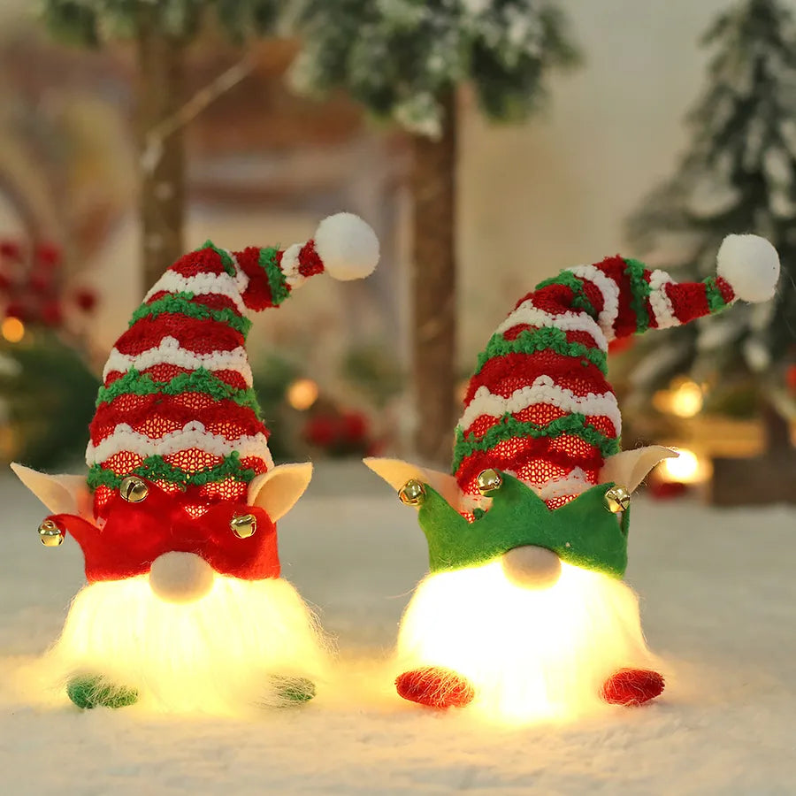 Christmas Fashion Santa Claus Stripe Plastic Party Ornaments