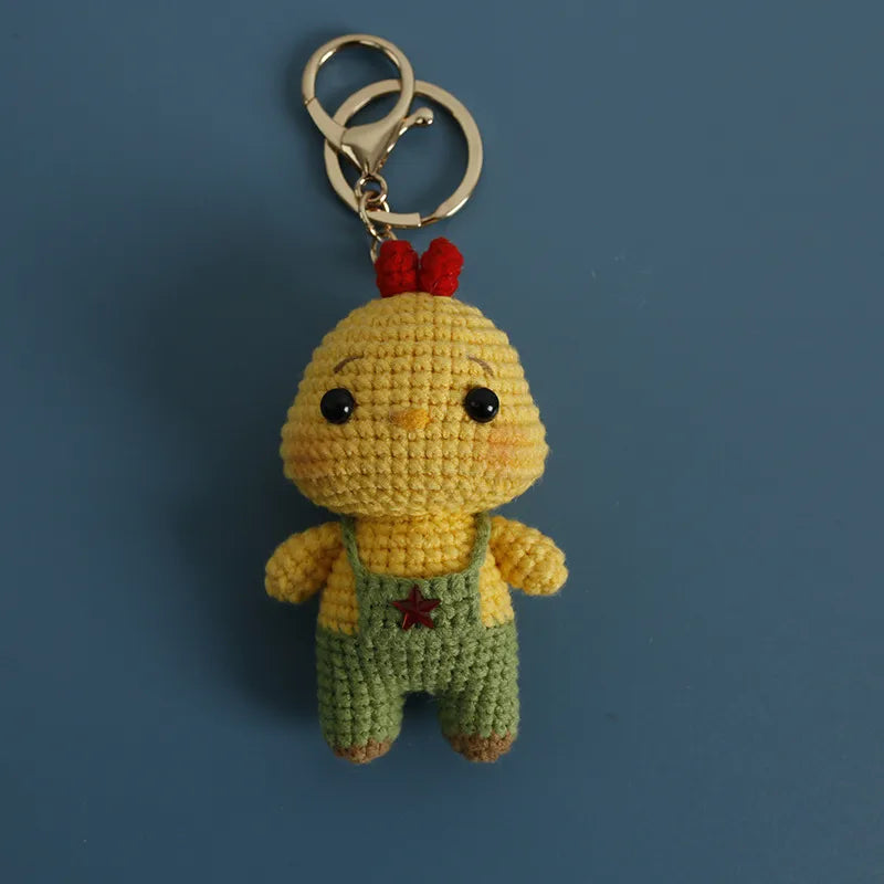 1 Piece Cute Animal yarn Unisex Bag Pendant Keychain