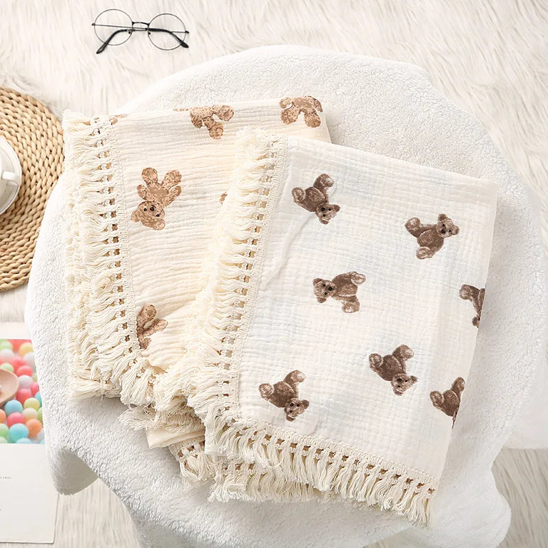 simple style solid color printing cotton baby bedding