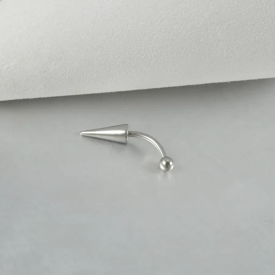 1 Piece Eyebrow Studs Casual Exaggerated Simple Style Solid Color 304 Stainless Steel Plating 18K Gold Plated