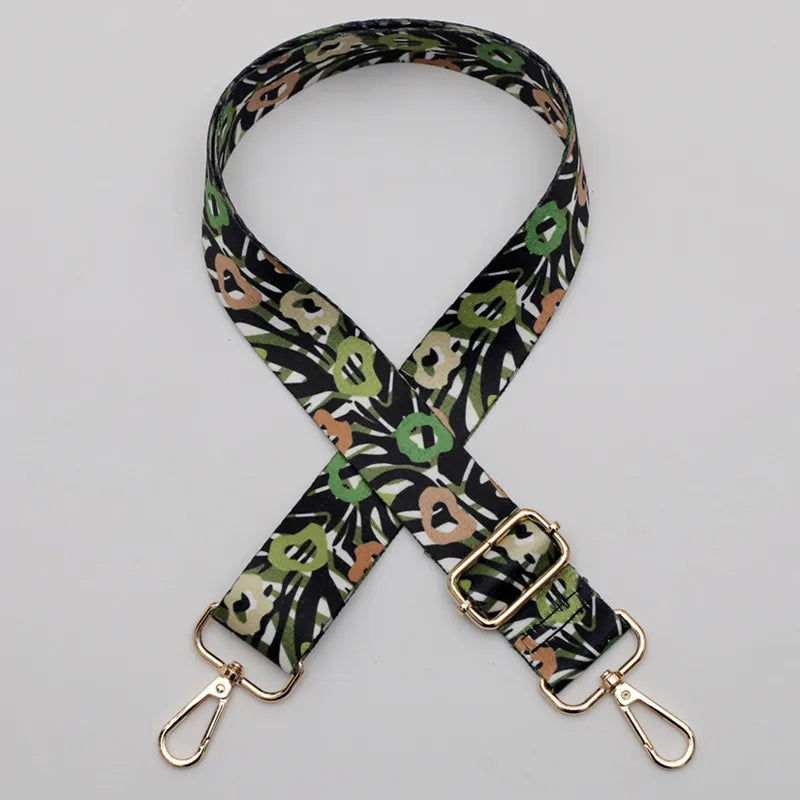 Polyester Stripe Lingge Leopard Bag Strap