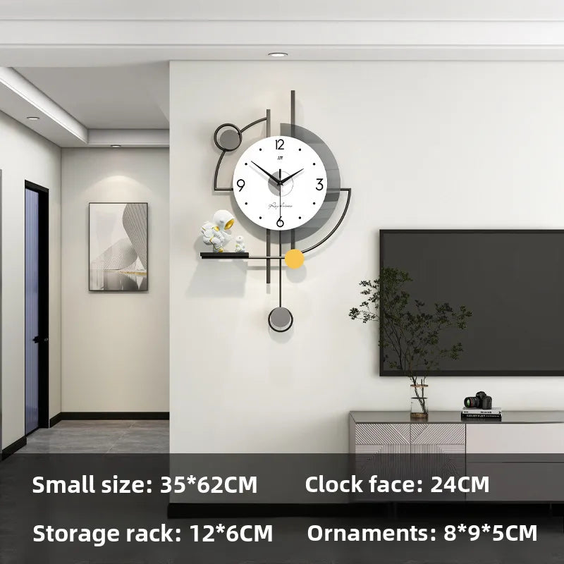 Modern Simple Wall Clock High-end Living Room Home Decoration Dining Room Mute Clock Wall Hanging Fashion Creative Hanging Watch