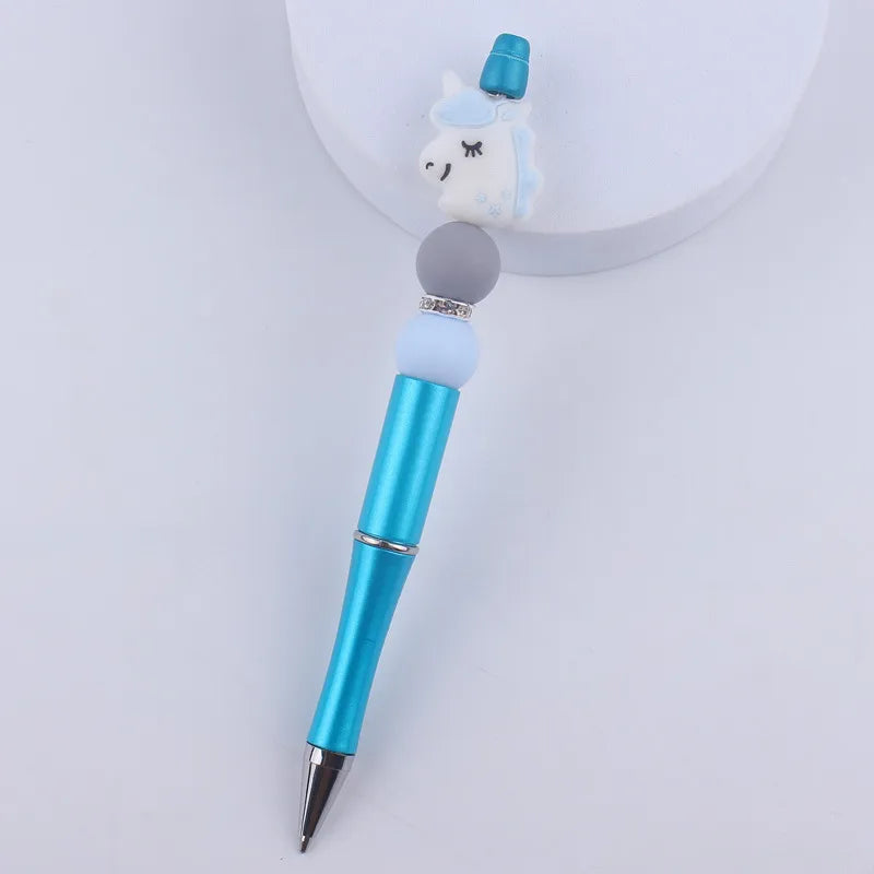 creative cartoon animal silicone bead color ballpoint pen