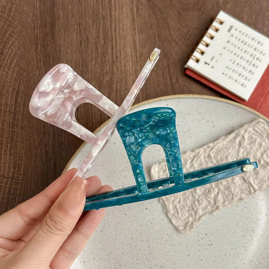 Elegant French Style Hair Claw Clip For Women Acetate Material Shark Clamp Hair Accessory Fashionable Hairpin Headwear