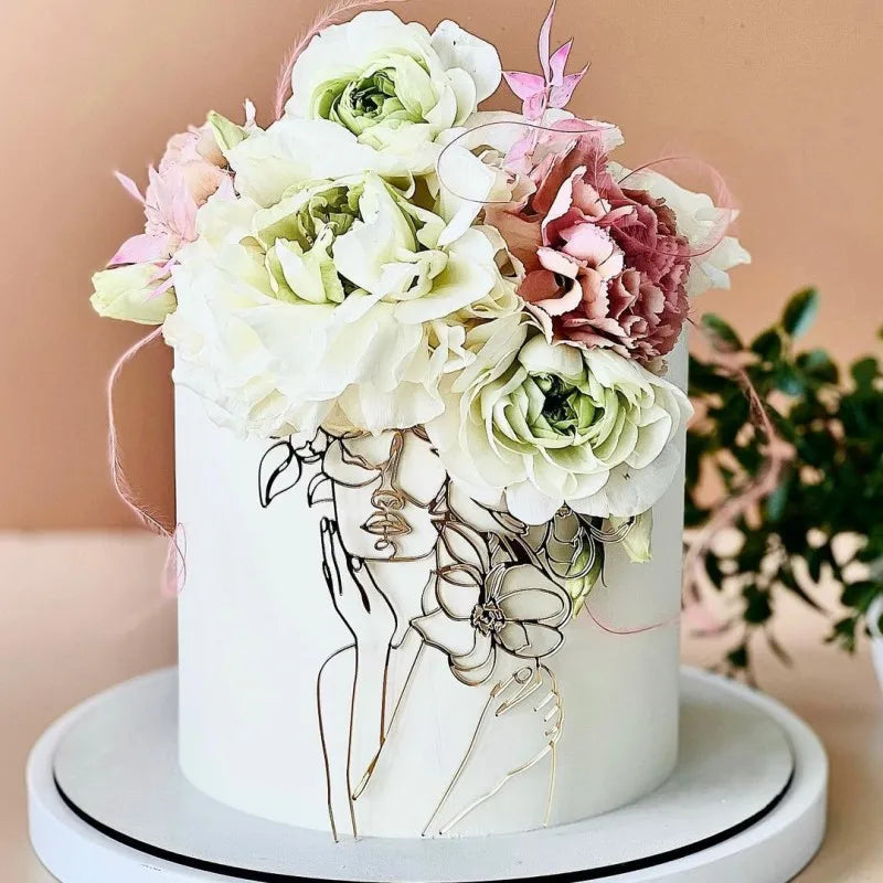 simple style artistic lines plastic party cake decorating supplies
