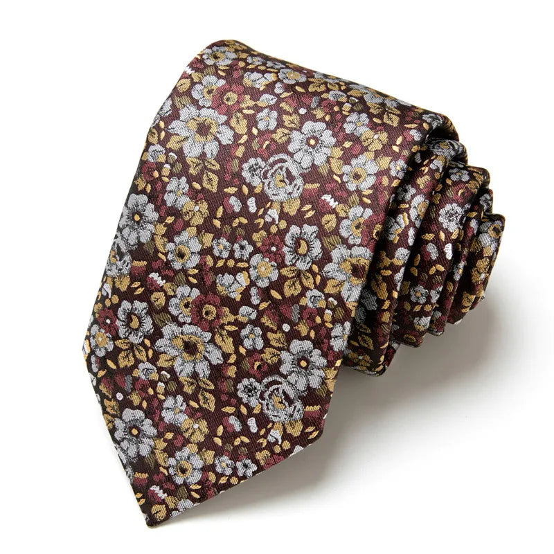 casual geometric waves polyester polyester yarn men's tie