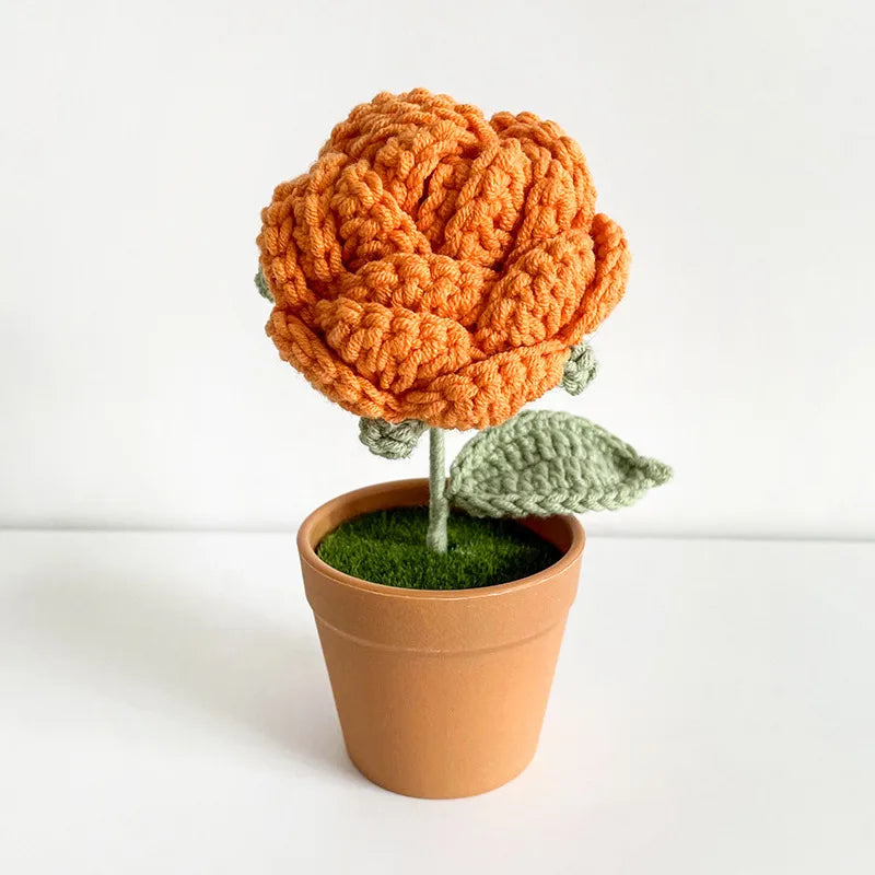 sweet flower knit imitation plants
