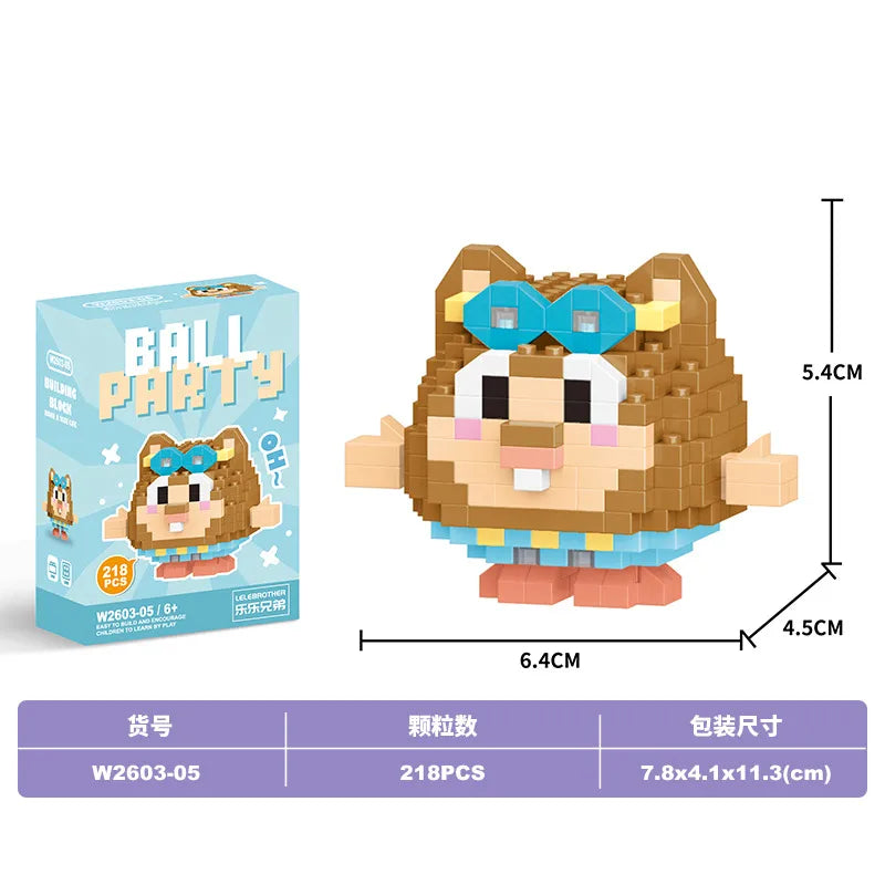 Children Unisex Animal Cartoon Plastic Building Toys