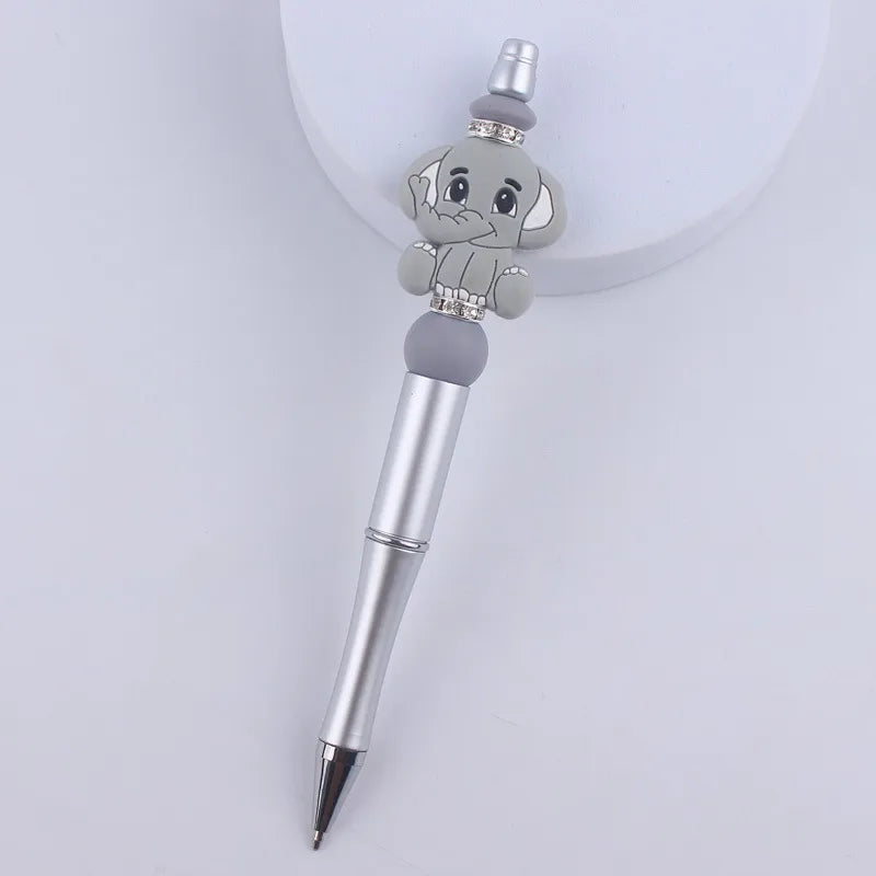 creative cartoon animal silicone bead color ballpoint pen