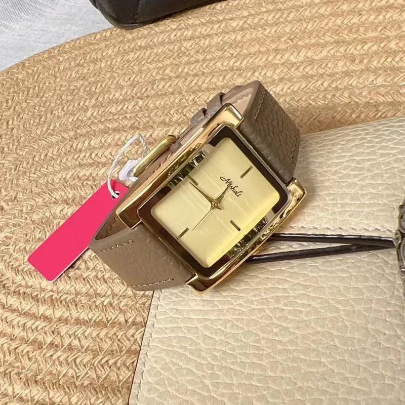 Simple Style Solid Color Buckle Quartz Watch Women's Watches
