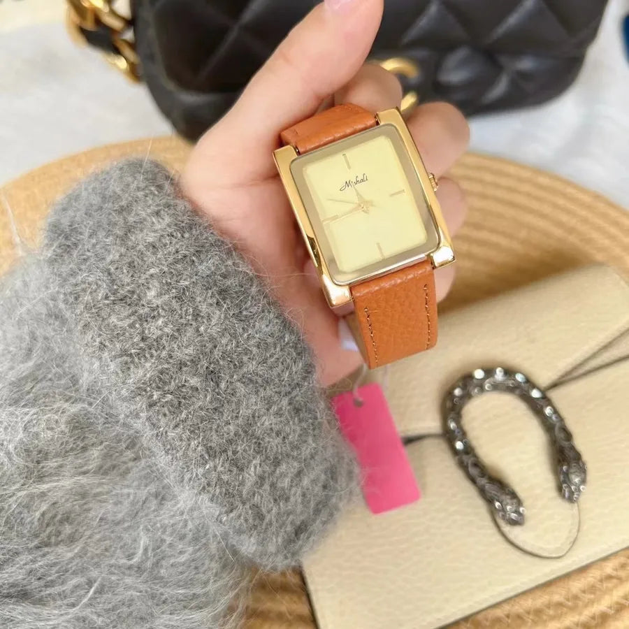 Casual Solid Color Buckle Quartz Watch Women's Watches