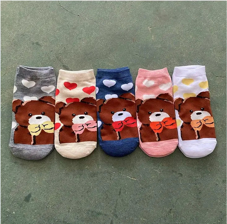 Casual Elegant Women's Dog Cotton Ankle Socks 1 Set