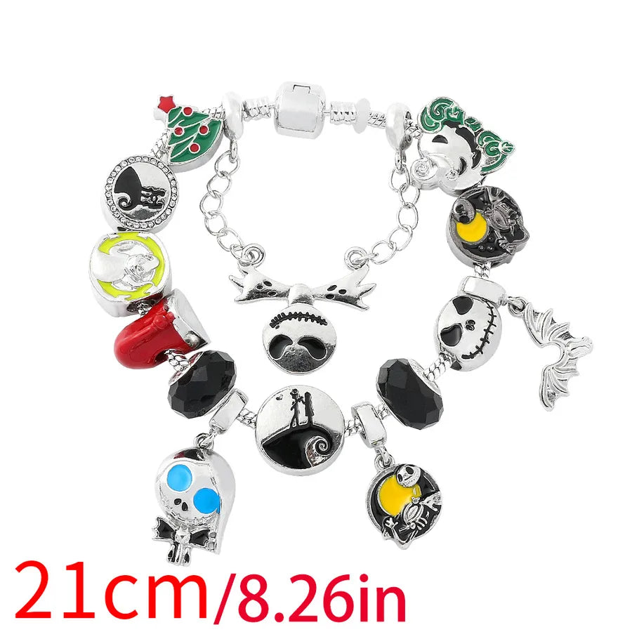 Cartoon Animation Horror Movie coraline Ghost Mother Halloween Pan Diy Beaded Bracelet Jewelry