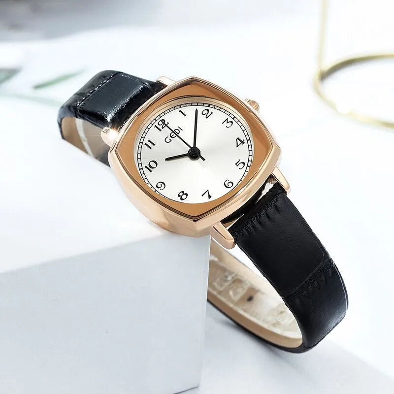 Simple Style Solid Color Buckle Quartz Watch Women's Watches