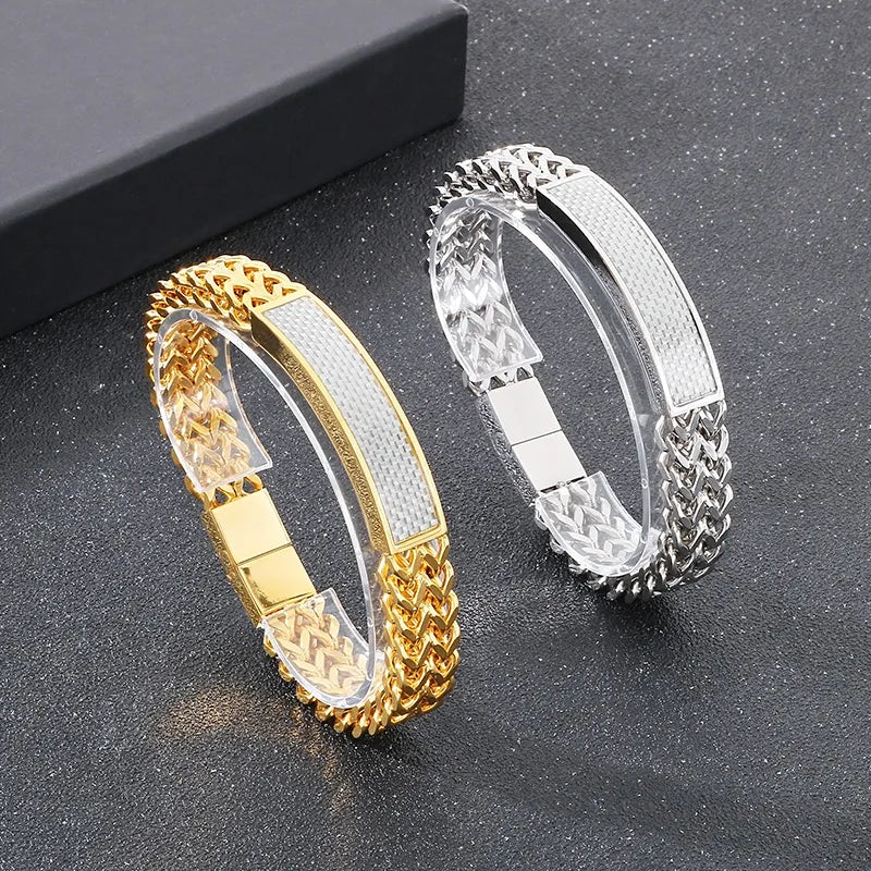 304 Stainless Steel 18K Gold Plated Geometric Bracelets
