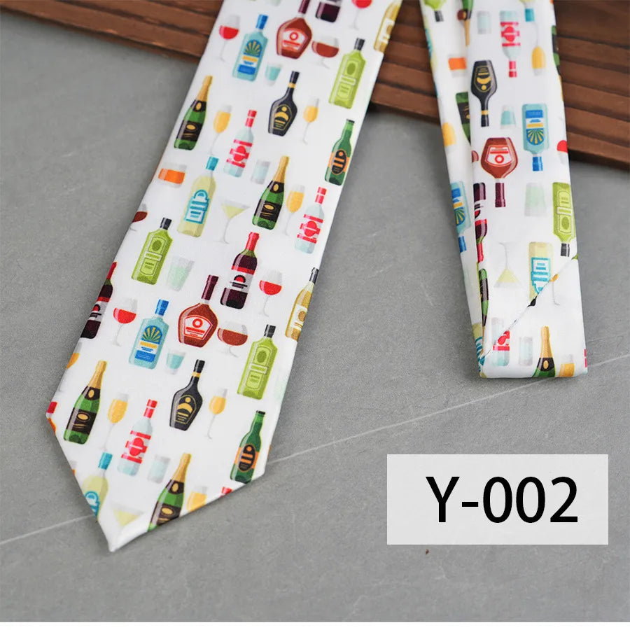 Casual Geometric Plant Arrow Polyester Yarn Men's Tie