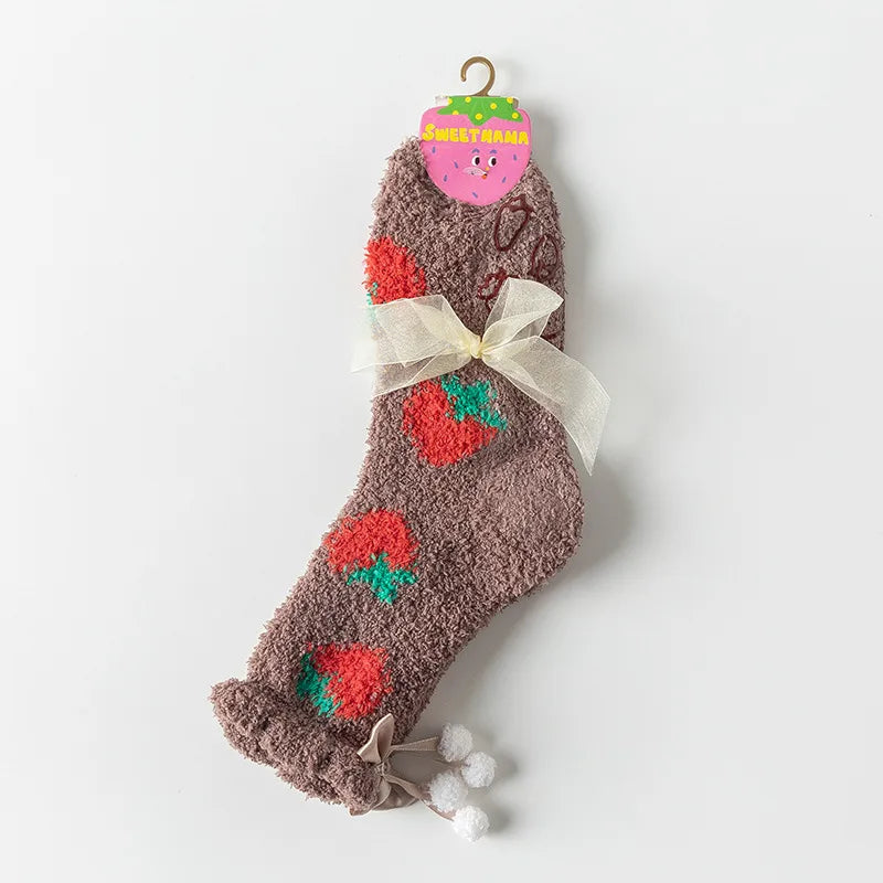 Sweet Women's Multicolor Polyester Ankle Socks 1 Piece