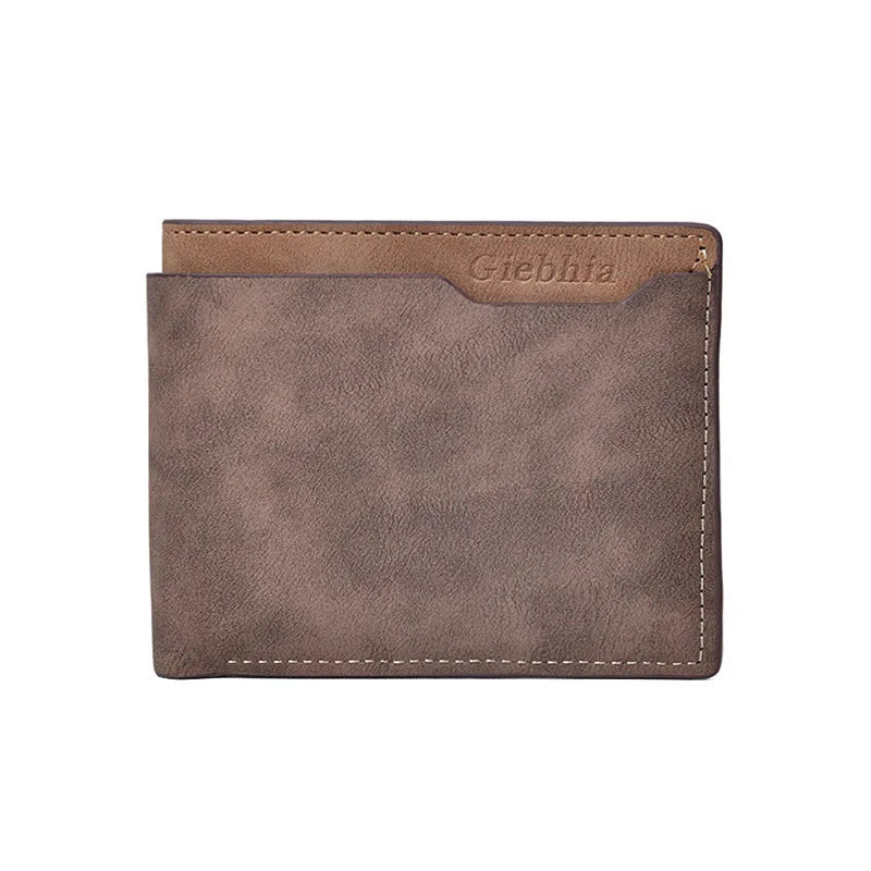 Men's Solid Color Pu Leather Flip Cover Small Wallets