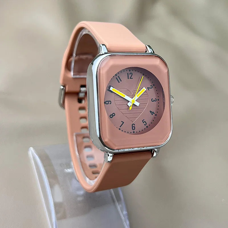 Casual Solid Color Buckle Quartz Women's Watches