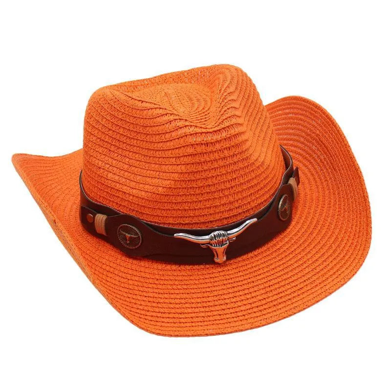 Women's Retro Ethnic Style Solid Color Crimping Straw Hat