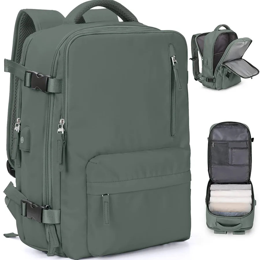 Solid Color Travel Daily Women's Backpack