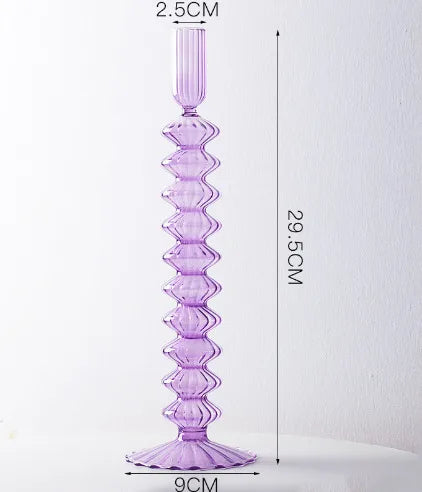 Simple Style Solid Color Glass candlestick