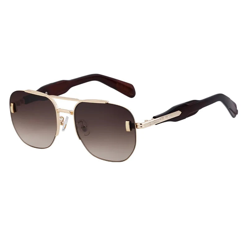 Vacation Solid Color Pc Tinted Lenses Square Full Frame Men's Sunglasses