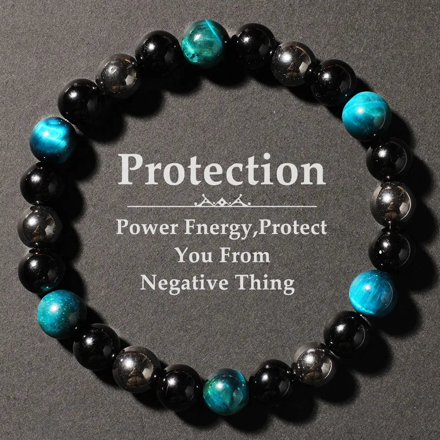 8mm tiger eye stone beaded bracelet multi-color optional men's bracelet gift  hot sale natural stone bracelet wholesale